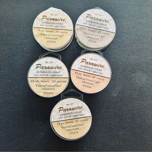 Vintaj Natural Brass Wire Set of 5